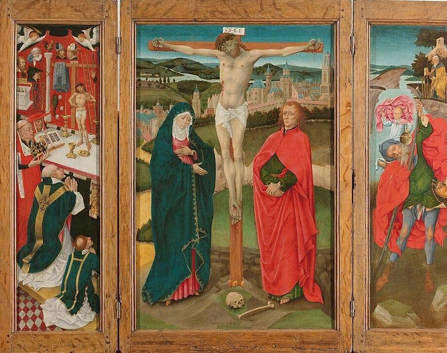 Triptych with the Crucifixion by Anonymous ( Utrecht ) Unknown author