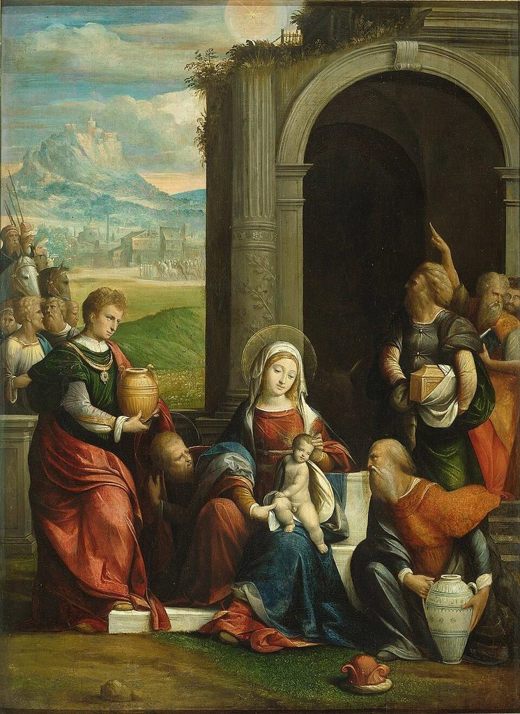 De aanbidding der koningen by Benvenuto Tisi da Garofalo