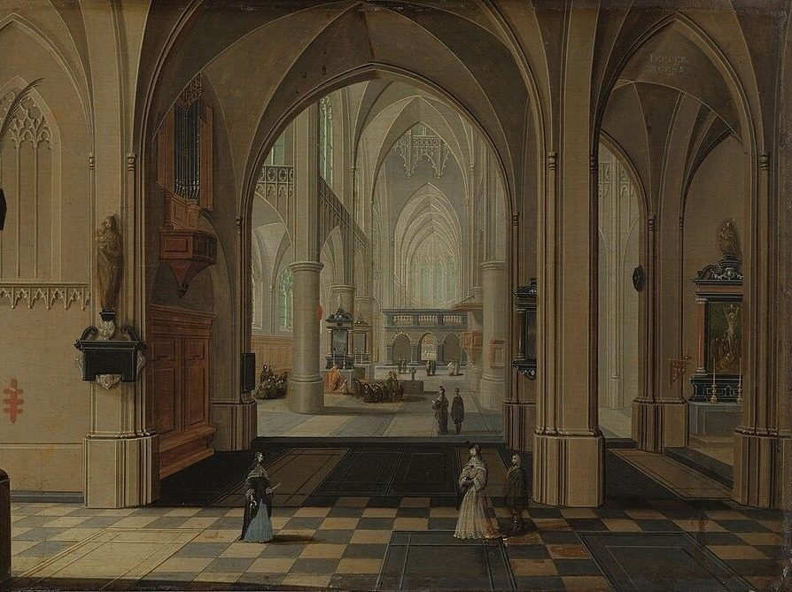 Een kerkinterieur by Pieter Neefs the Younger
