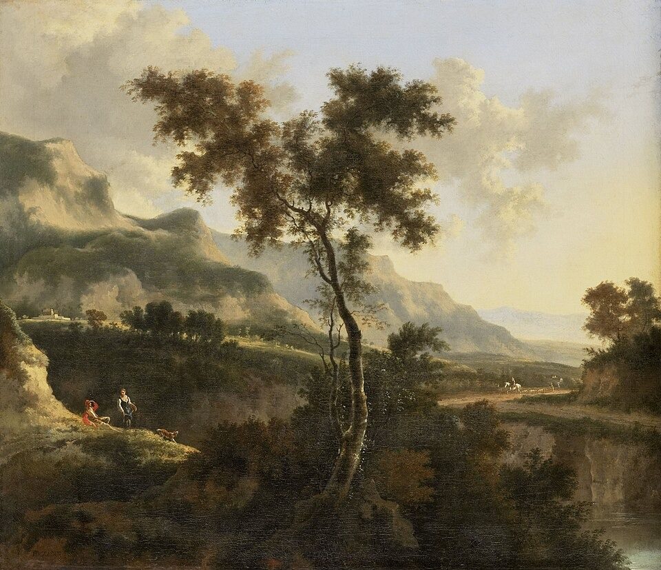 Bergachtig landschap by Jan Hackaert