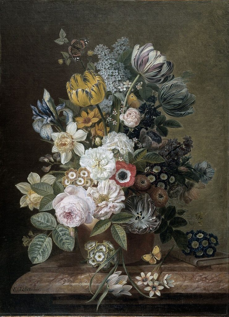Stilleven met bloemen by Eelke Jelles Eelkema