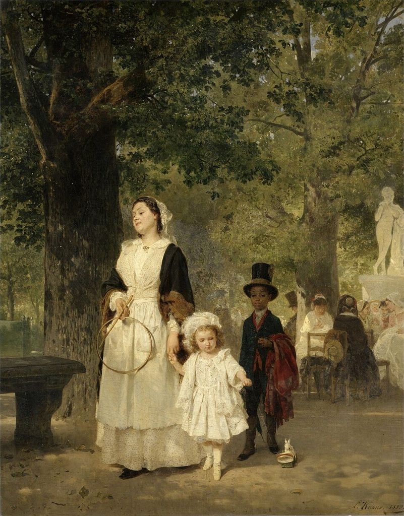 Promenade in den Tuilerien-Gärten Promenade in the Tuileries Gardens by Ludwig Knaus