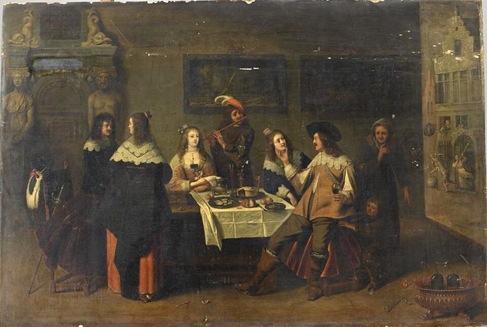 L'Enfant prodigue chez les courtisanes The prodigal son among courtesans by Christoffel Jacobsz van der Laemen
