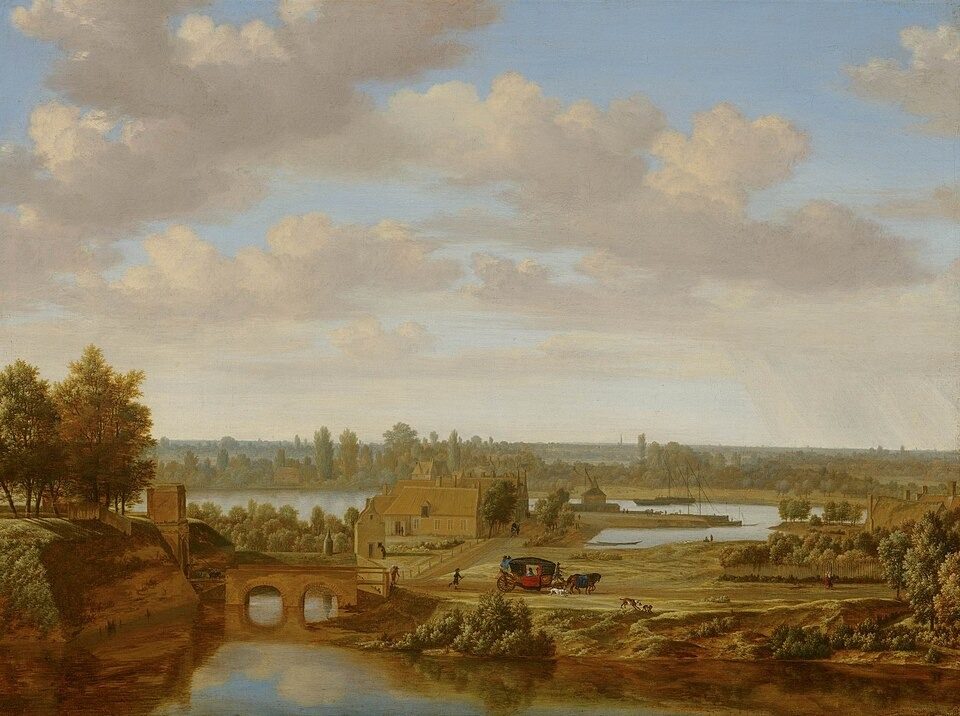 Panorama near Arnhem with the Rhine Gate by Joris van der Haagen