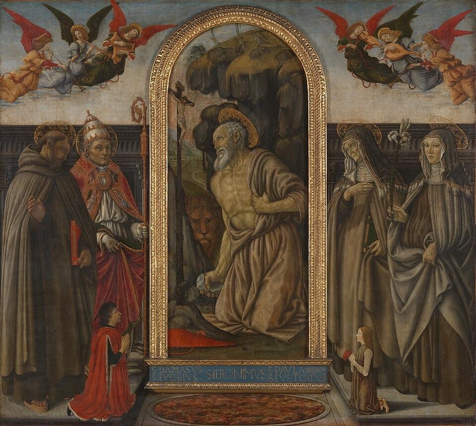 Saint Jerome in Penitence with Saints and Donors by Francesco Botticini