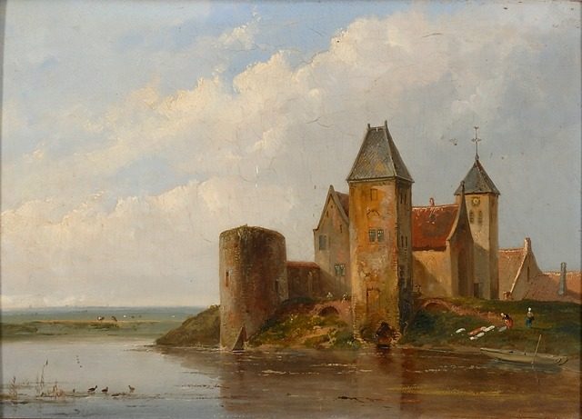 Het kasteel Radboud te Medemblik. by John Farncombe Sanders