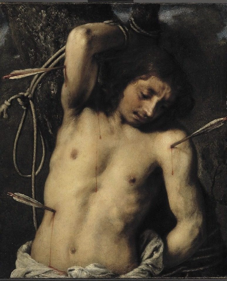 Saint Sebastian . by Attributed to Juan Carreño de Miranda