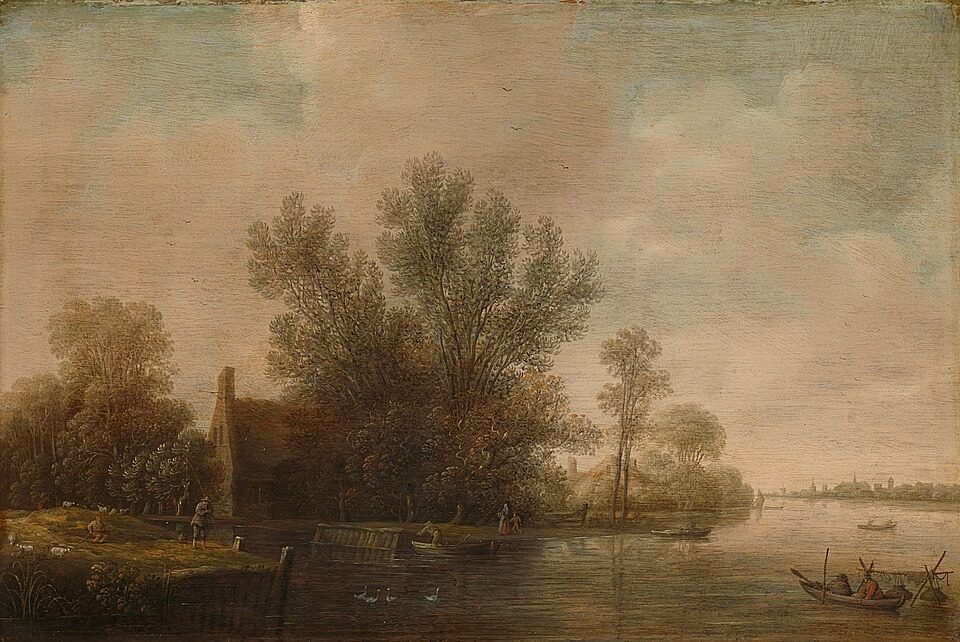 River Landscape . by Pieter van Asch
