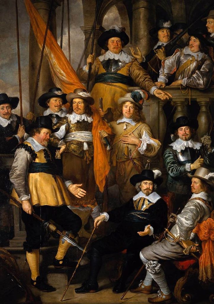 The Company of Captain Albert Bas and Lieutenant Lucas Conijn by Govert Flinck