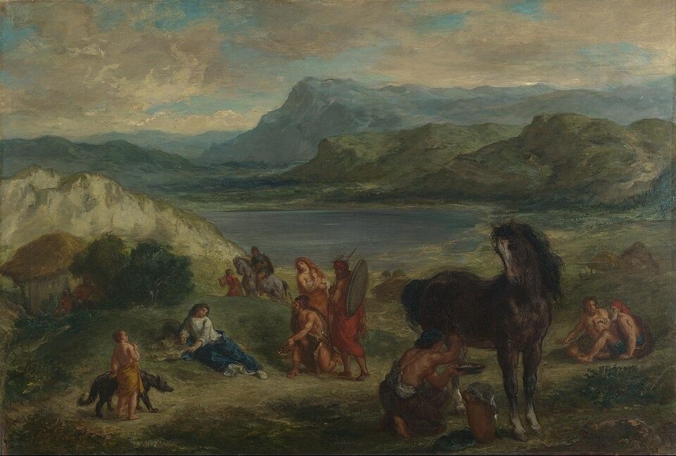 Ovide chez les Scythes Ovid among the Scythians by Eugène Delacroix