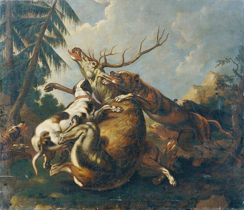 Hirschjagd by Benno Adam