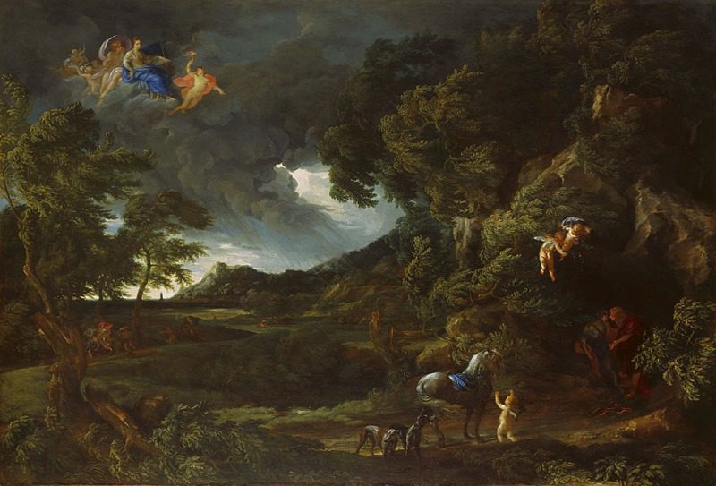 Landscape with the Union of Dido and Aeneas by Carlo Maratta / Gaspard Dughet