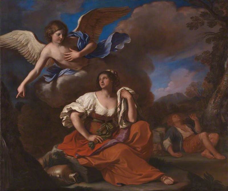 Guercino - The Angel appears to Hagar and Ishmael, 1652-3 by Guercino