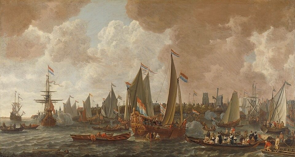 De aankomst van koning Karel II van Engeland te Rotterdam, 24 mei 1660 by Lieve Verschuier
