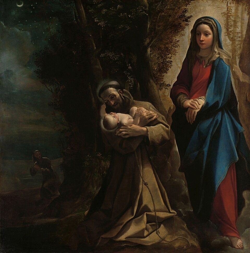 Visioen van de Heilige Antonius van Padua of de Heilige Franciscus van Assisi The Vision of Saint Francis of Assisi by Ludovico Carracci