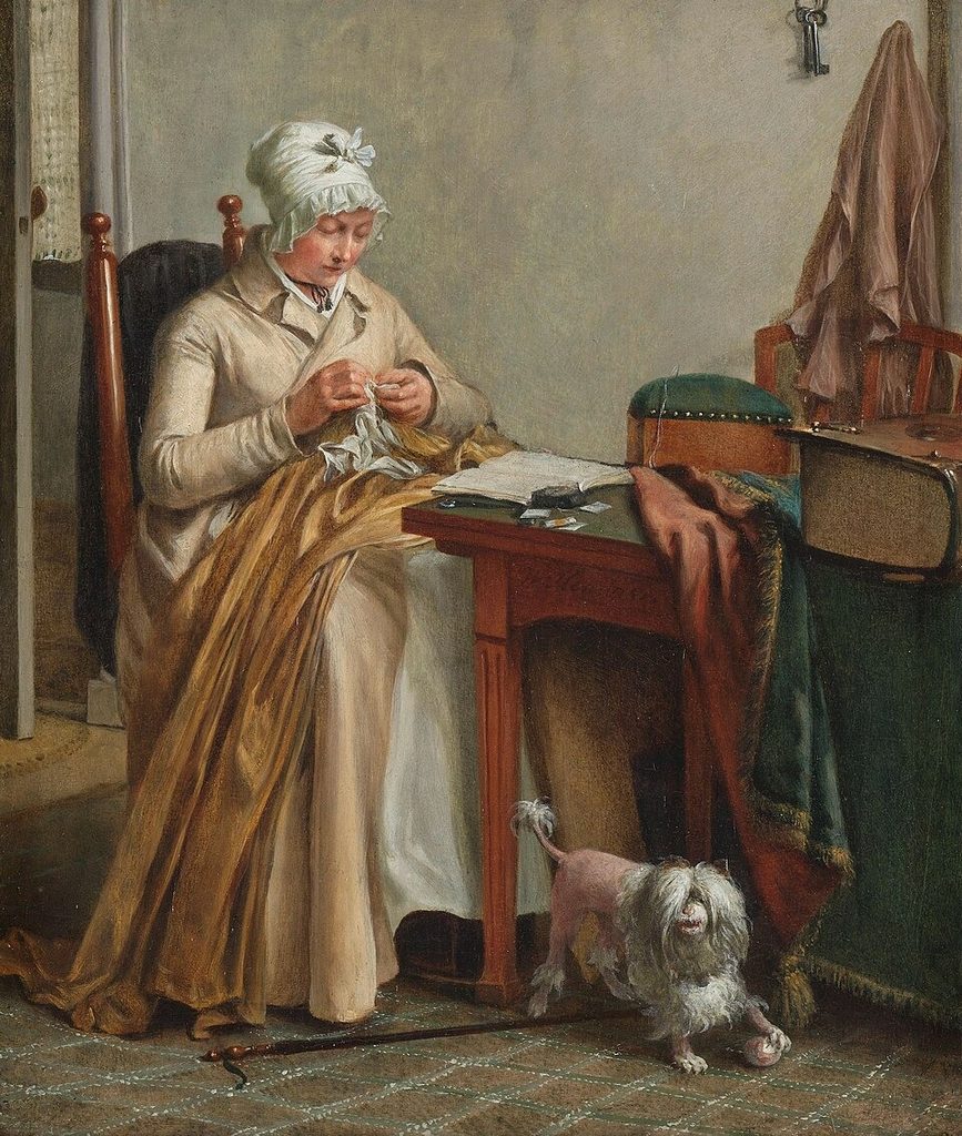 Interieur met naaiende vrouw, SK-A-3854 by Rijksmuseum
