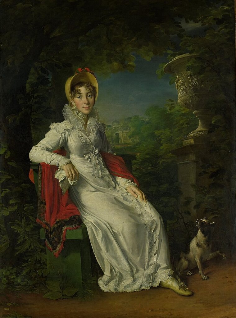 Carolina Ferdinanda Louisa van Sicilië (1798-1870). Echtgenote van Karel Ferdinand, hertog van Berry, in het park van Bagatelle in het Bois by Rijksmuseum