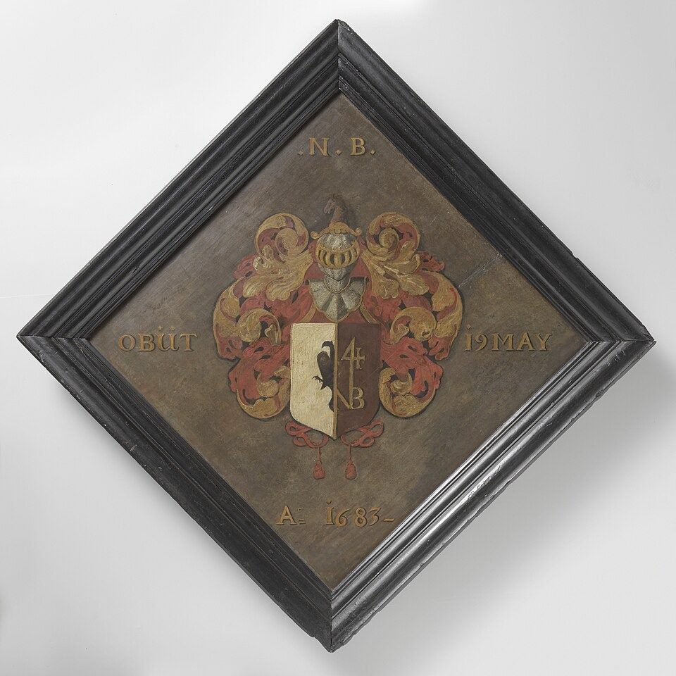 Grafbord van Nicolaas Baukes (gestorven 1683), directeur van Bengalen (1681-83), NG-107 by Rijksmuseum