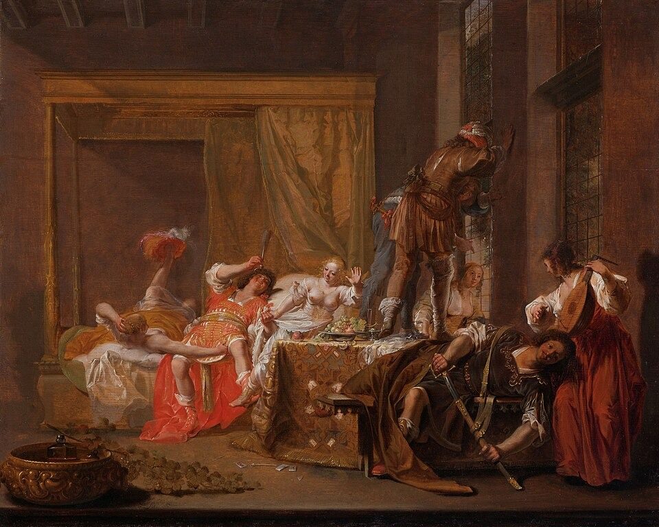Scene from the Wedding of Messalina and Gaius Silius, possibly an episode from a Play (Brothel Scene) by Nikolaus Knüpfer