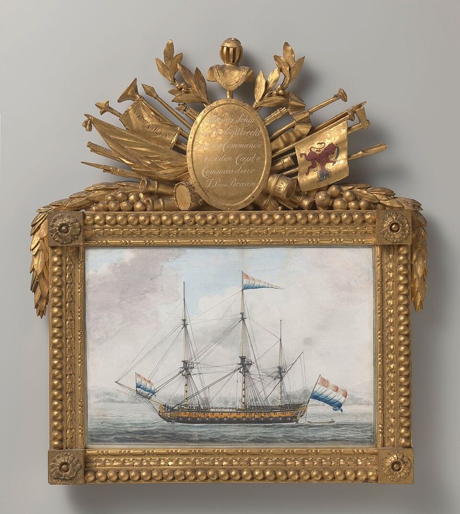 's Lands schip van oorlog Utrecht onder commando van den Capitein J. P. van Braam (titel op object), NG-NM-12414 by Rijksmuseum