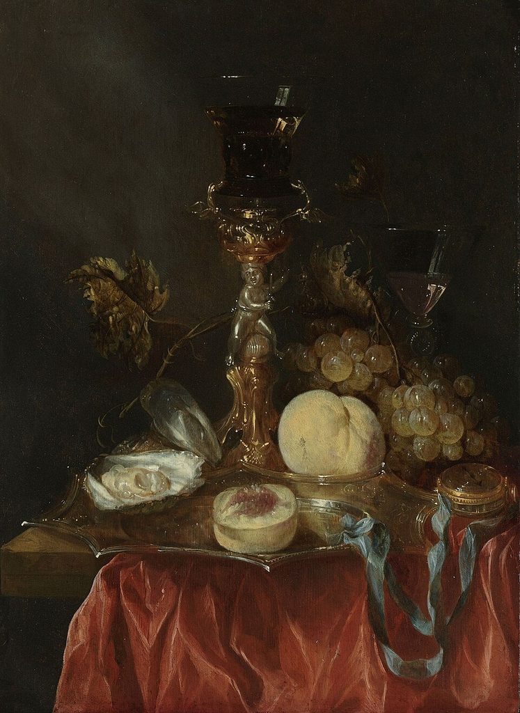 Still Life with Silver-gilt Bekerschroef with Roemer by Abraham van Beijeren