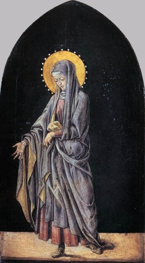 The Virgin: Altarpiece Pinnacle (left) by Master of Pratovecchio