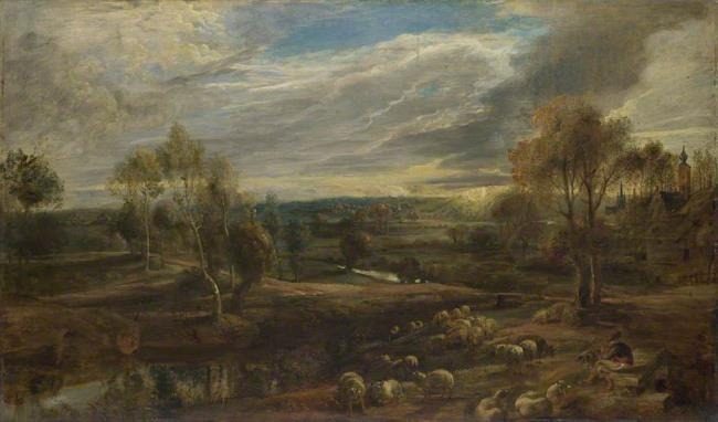 A Landscape with a Shepherd and his Flock by Peter Paul Rubens