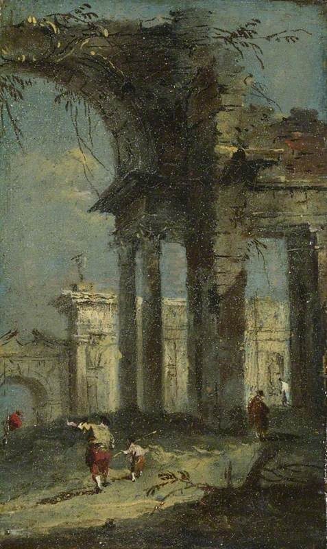 Caprice View with Ruins by Francesco Guardi