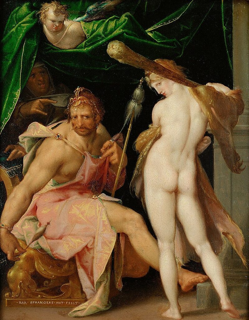 Herkules und Omphale Herakles and Omphale by Bartholomeus Spranger